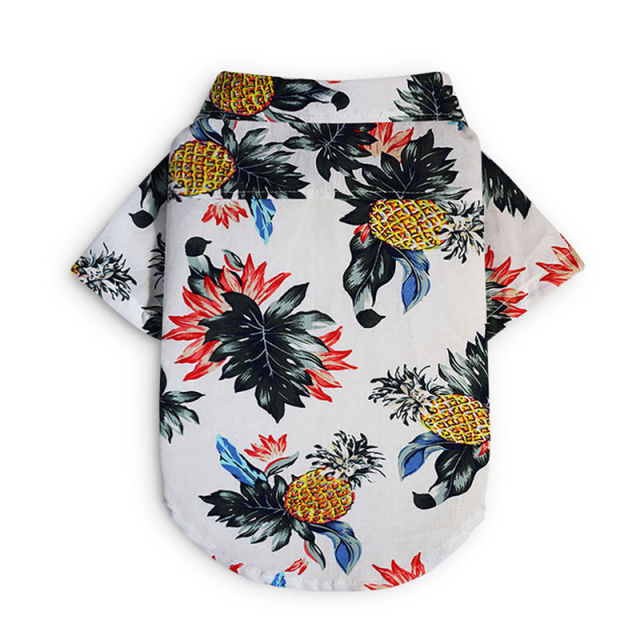 Summer Pet Printed Clothes For Dogs Floral Beach Shirt